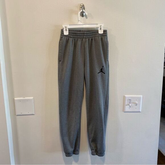 Nike Air Jordan Jumpman Logo Joggers sweatpants boy medium gray - Picture 1 of 7